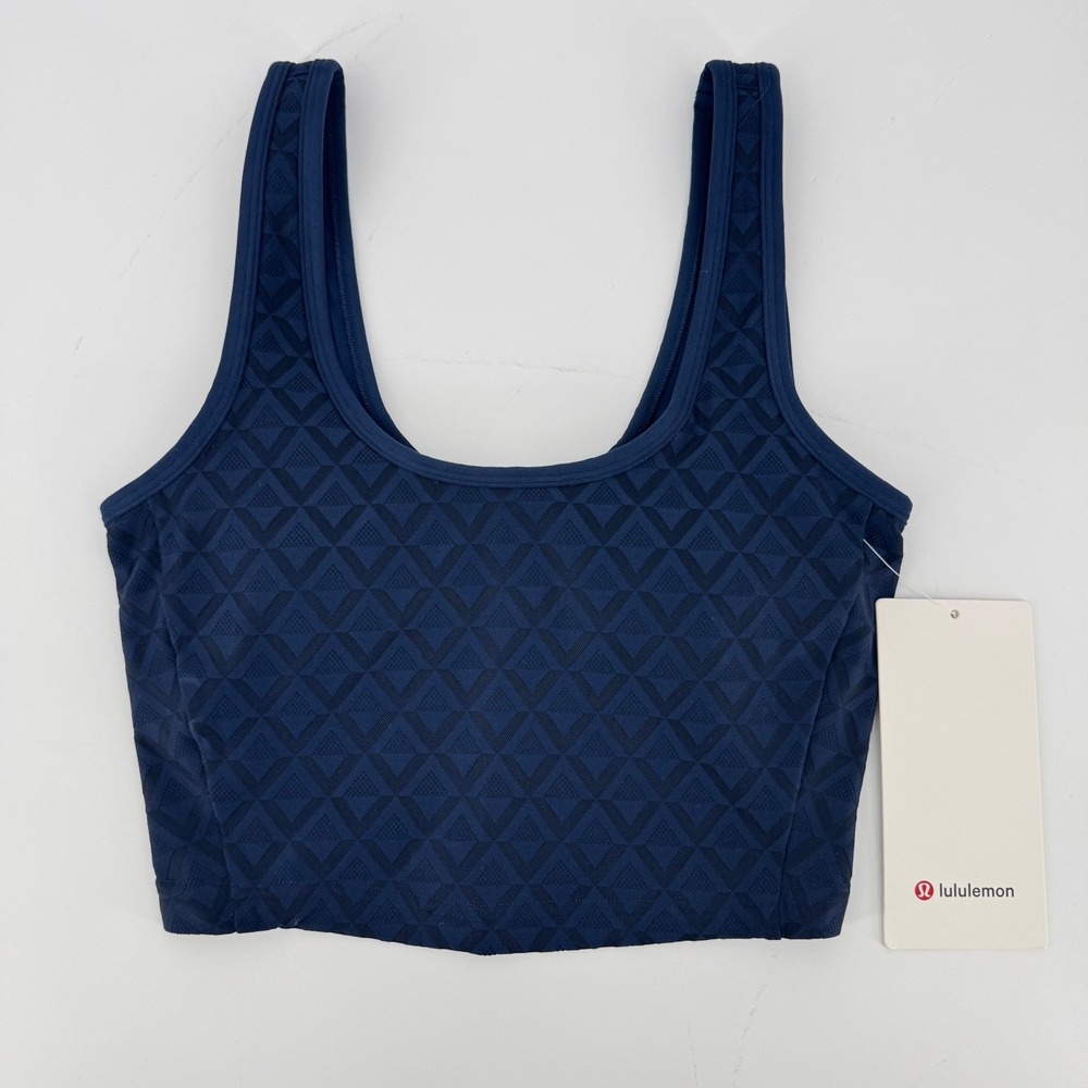 Lululemon Textured Mesh Tennis Tank Blue XXS NWT Cropped